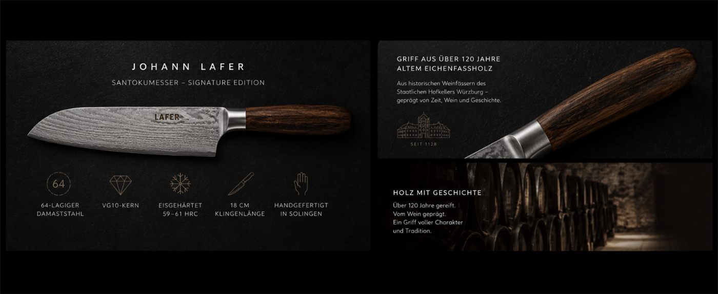 A+ Modul — Produktdetails Santokumesser
